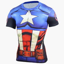 New Fitness Compression Shirt Men Anime Superhero Punisher Skull Captain Americ Superman 3D T Shirt Bodybuilding Crossfit tshirt