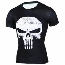 New Fitness Compression Shirt Men Anime Superhero Punisher Skull Captain Americ Superman 3D T Shirt Bodybuilding Crossfit tshirt